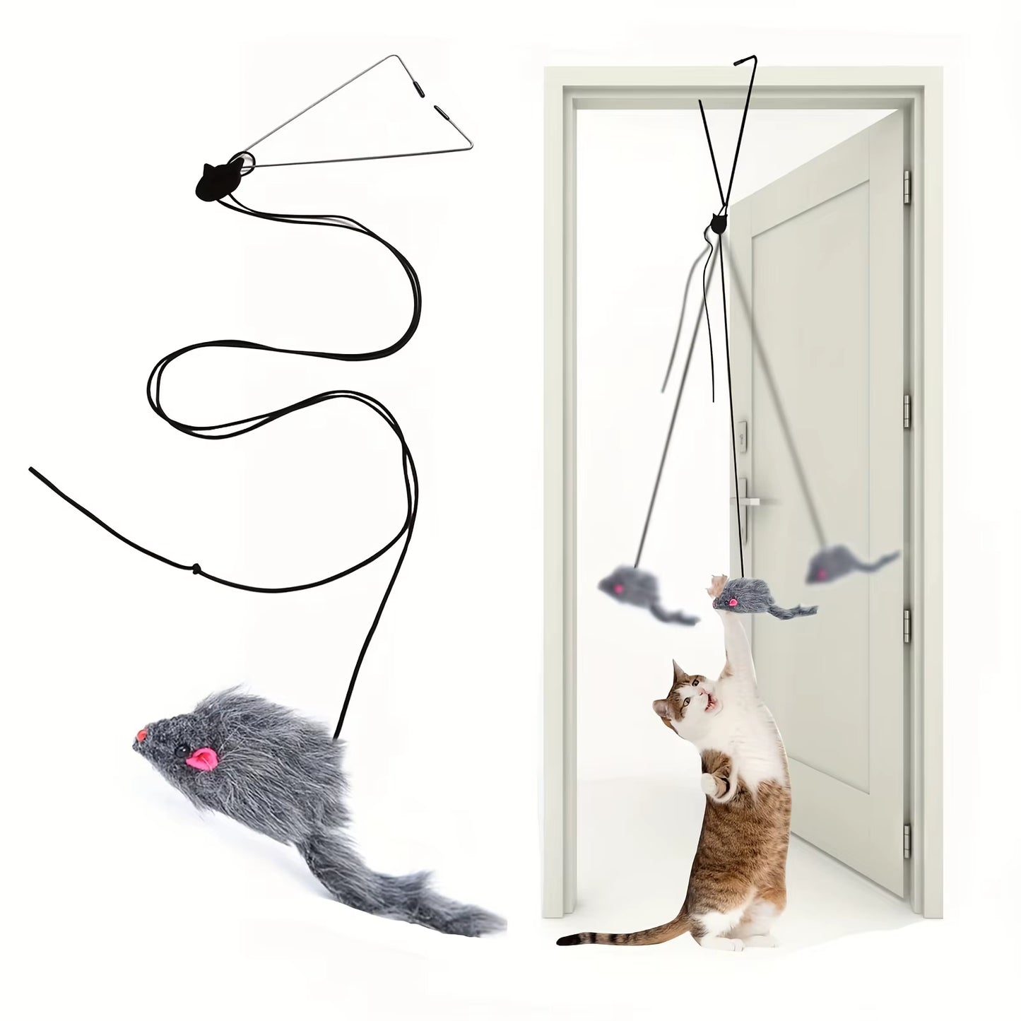 Hanging Cat Toy for Stress Relief - Indoor and Outdoor Use for Living Room and Kitten Play