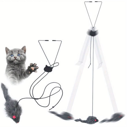 Hanging Cat Toy for Stress Relief - Indoor and Outdoor Use for Living Room and Kitten Play